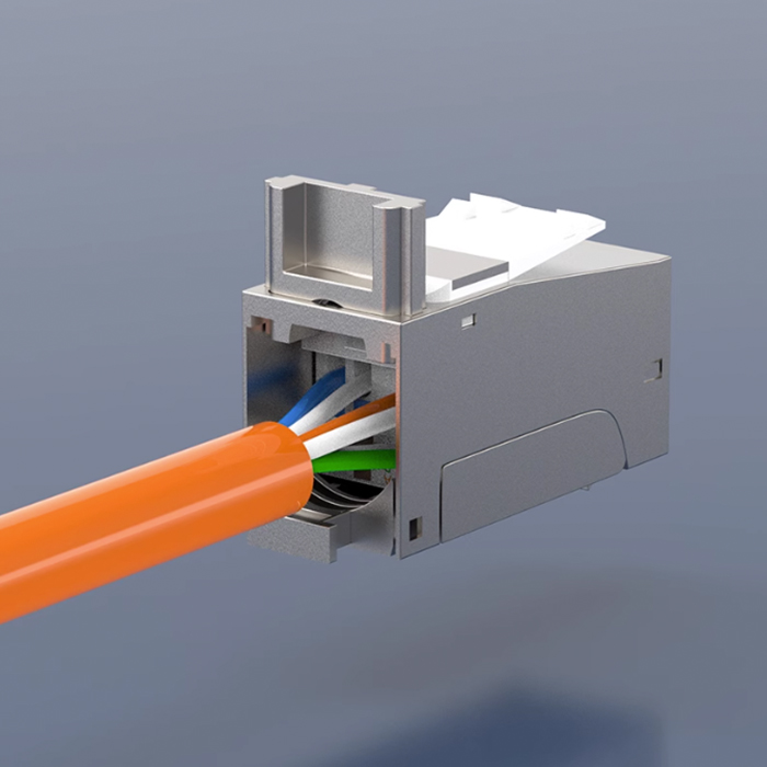 Cat7 Keystone jack Shielded for FTP/STP Tool-less